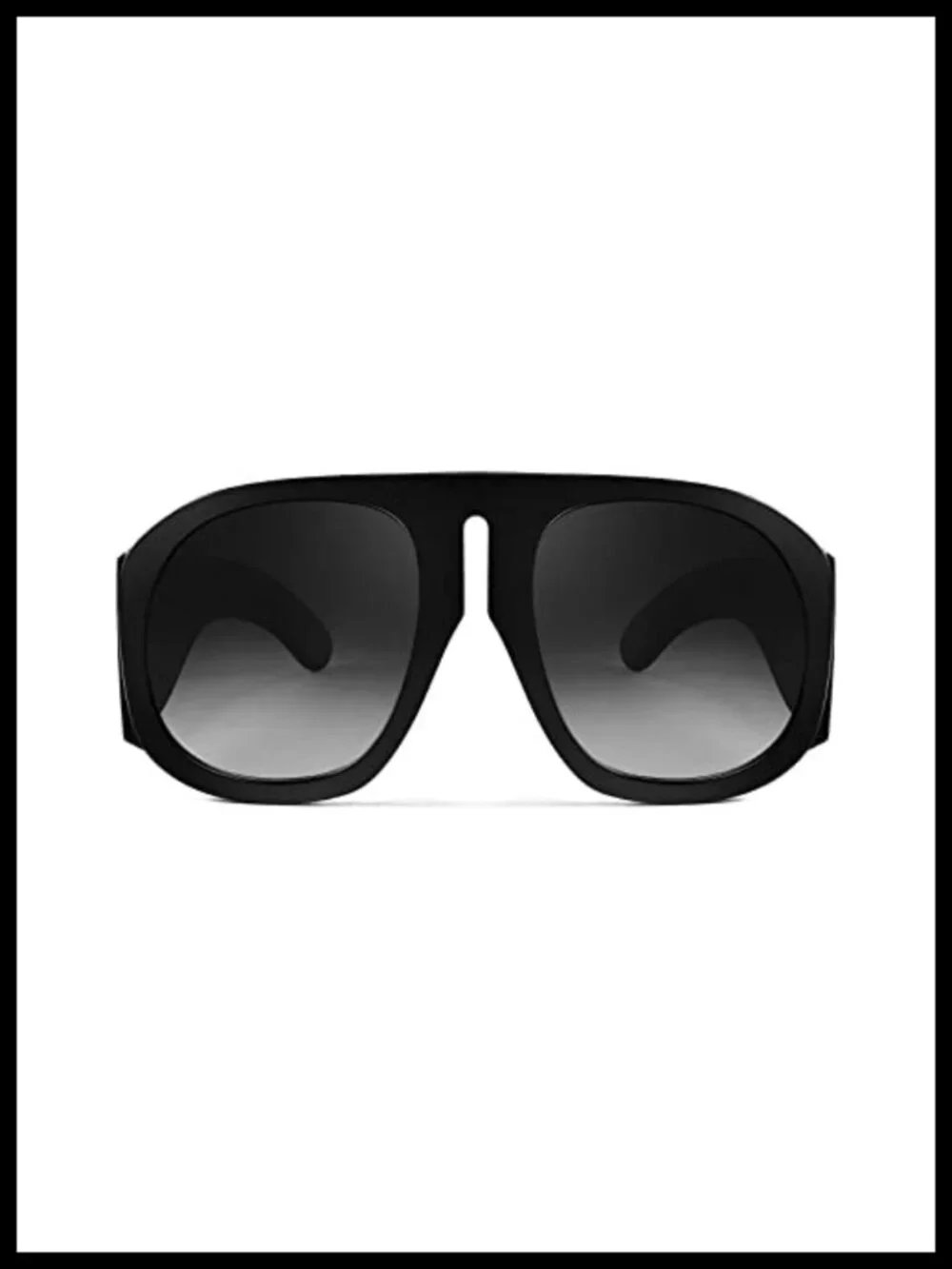 Retro Oversized Aviator Sunglasses Women Men UV400 Protection Flat Top Shield